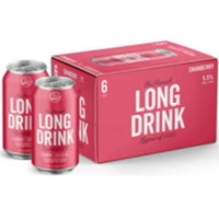 The Long Drink Company Cranberry Cocktail 6Pk