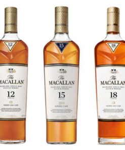 The Macallan Double Cask 12, 15, & 18 Years Old Scotch Value Bundle