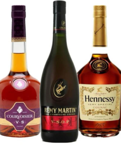 Courvoisier, Remy Martin VSOP, & Hennessy Cognac Value Bundle 750 mL