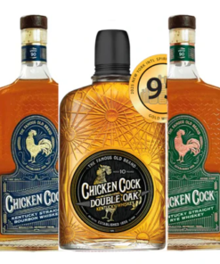 Chicken Cock Bourbon, 10 Year Double Oak, & Rye Value Whiskey 750 mL