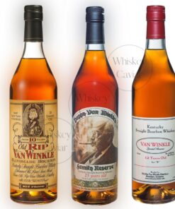 Old RIP Van Winkle 10 Year, Pappy Van Winkle 12 Year Lot B, & Pappy Van Winkle 15 Year 750 mL