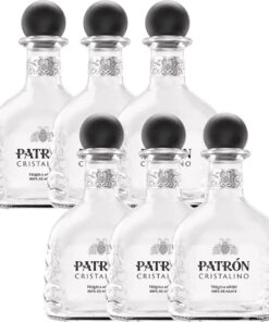 Patron Cristalino Anejo Tequila 6 Pack Value Bundle