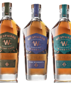 Westward Single Malt Stout Cask, Cask Strength, & Single Malt Whiskey 750mL