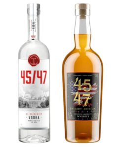 T 45/47 Ultra Premium Vodka 700mL & 4547 American Whiskey Patriot Edition 750mL Value Bundle