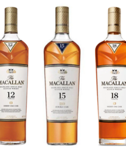 The Macallan Double Cask 12, 15, & 18 Years Old Scotch Value Bundle