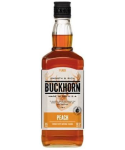 Buckhorn Peach Flavored Whiskey 50mL 12-Pack