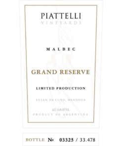 Piattelli Vineyards Mendoza Grand Reserve Malbec 750ml