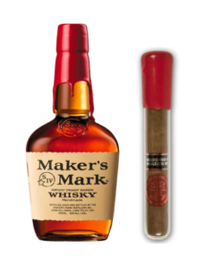 Maker's Mark Bourbon Whisky 750 mL & Dipped Cigar Value Bundle