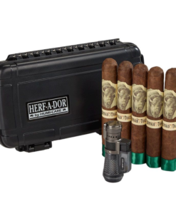 Buffalo Trace Robusto 5-Cigar Humidor & Lighter Combo