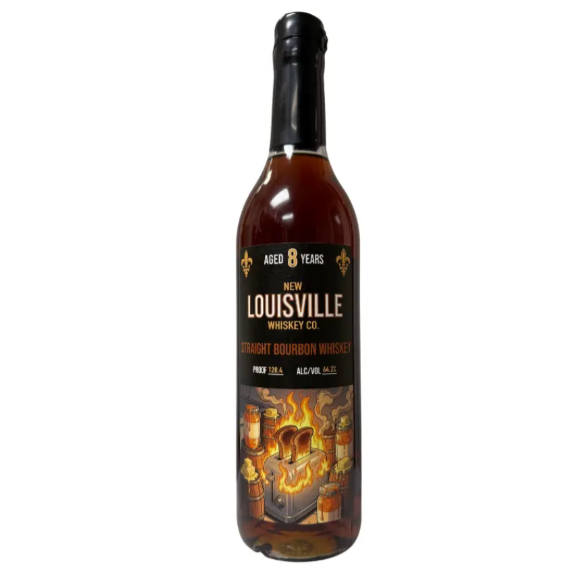 Nulu New Louisville Whiskey Co. 8 Year Bourbon 'West Coast Toast' 128.4 Proof 750mL - Image 2