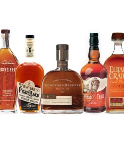 Angel's Envy, WhistlePig 6 Year, Woodford Double Oaked, Buffalo Trace, & Elijah Craig Bourbon Value Bundle 750 mL