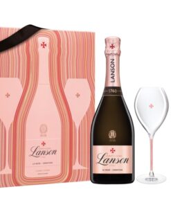 Lanson Le Rose Label 75cl + 2 Glasses Set