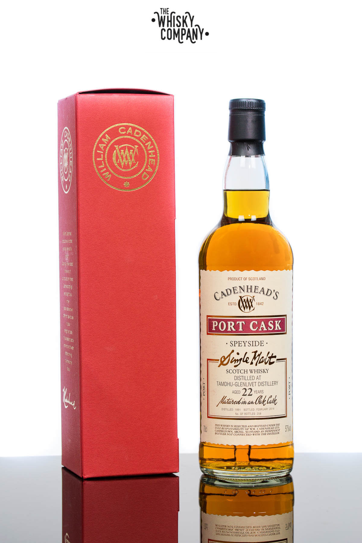 Cadenheads Tamdhu Glenlivet Port Cask Aged 22 Years Speyside Single Malt Scotch Whisky