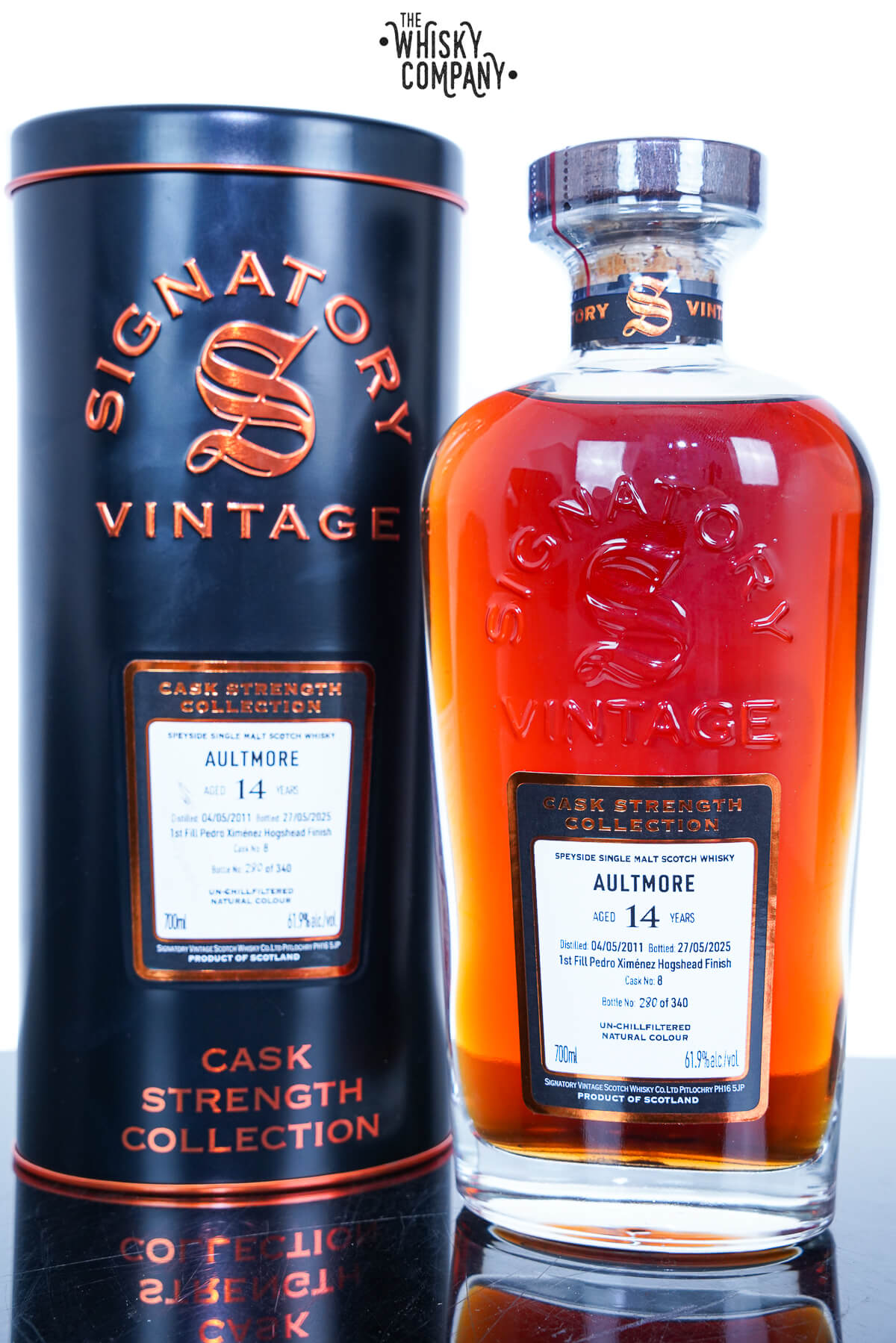 Aultmore 14 Year Old 2011 Signatory Cask Strength #8 61.9%
