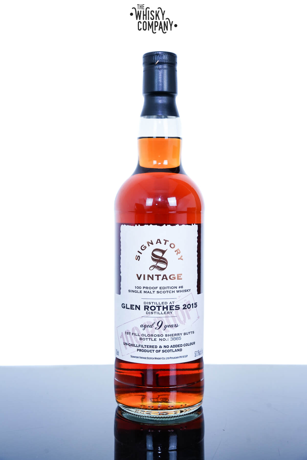 Glen Rothes 2015 Aged 9 Years 100 Proof Collection | Signatory Vintage