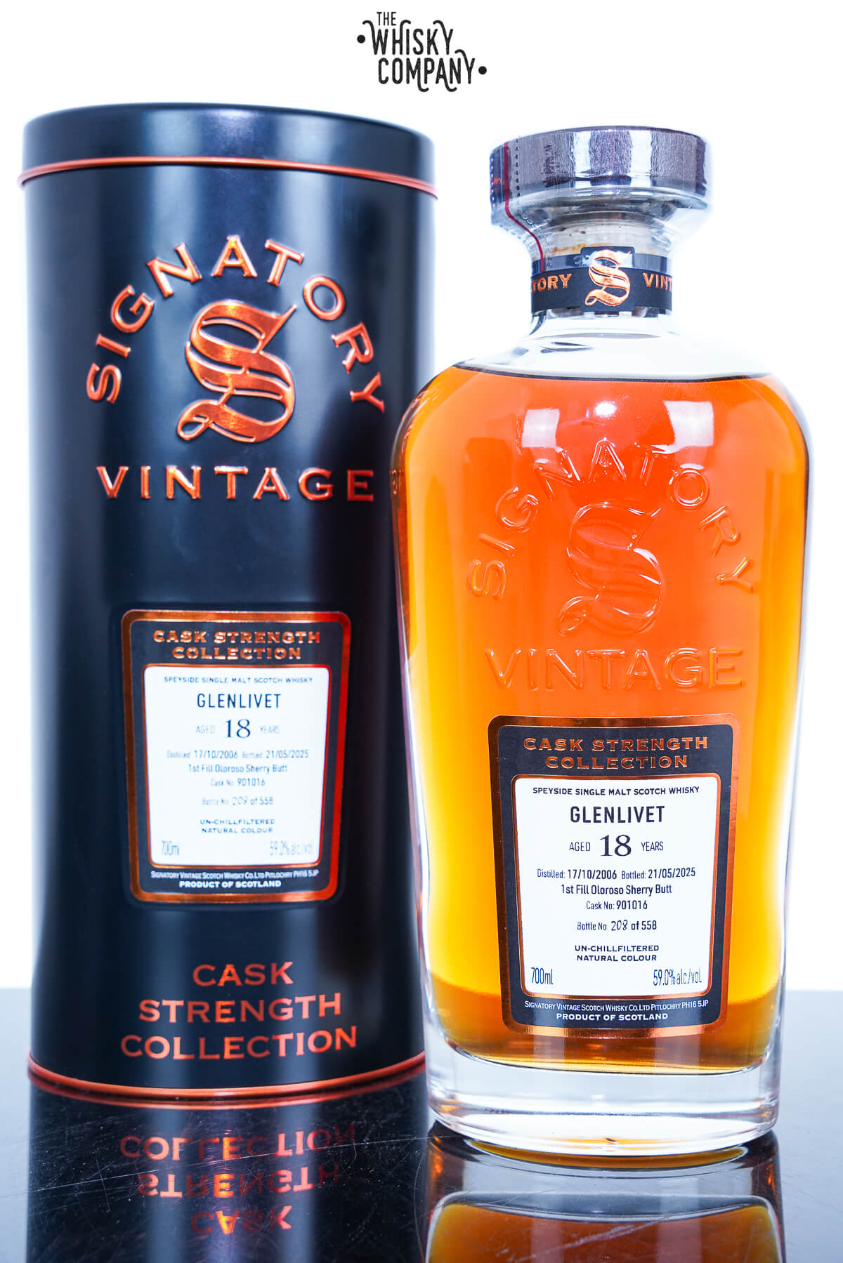 Glenlivet 18 Year Old 2006 Signatory Cask Strength 59% 700ml