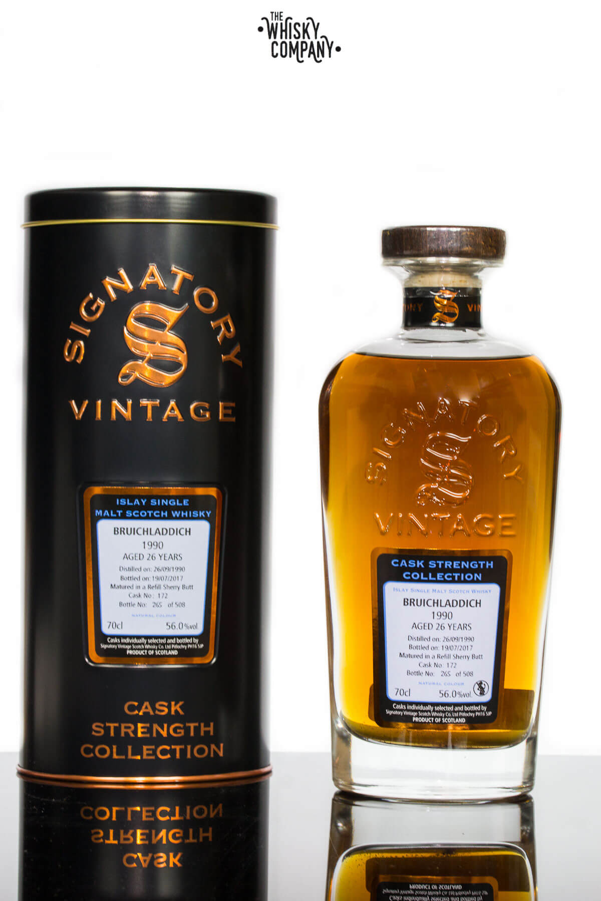 Signatory Vintage 1990 Bruichladdich Aged 26 Years Islay Single Malt Scotch Whisky (700ml)