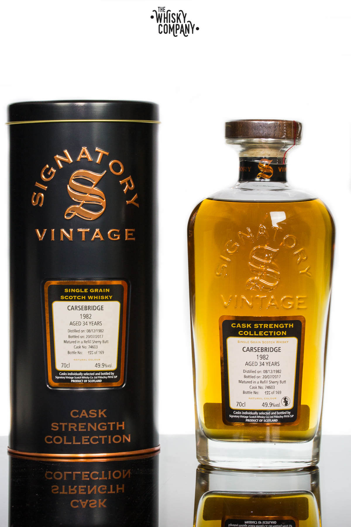 Carsebridge 1982 Aged 34 Years Single Grain Scotch Whisky - Signatory Vintage (700ml)