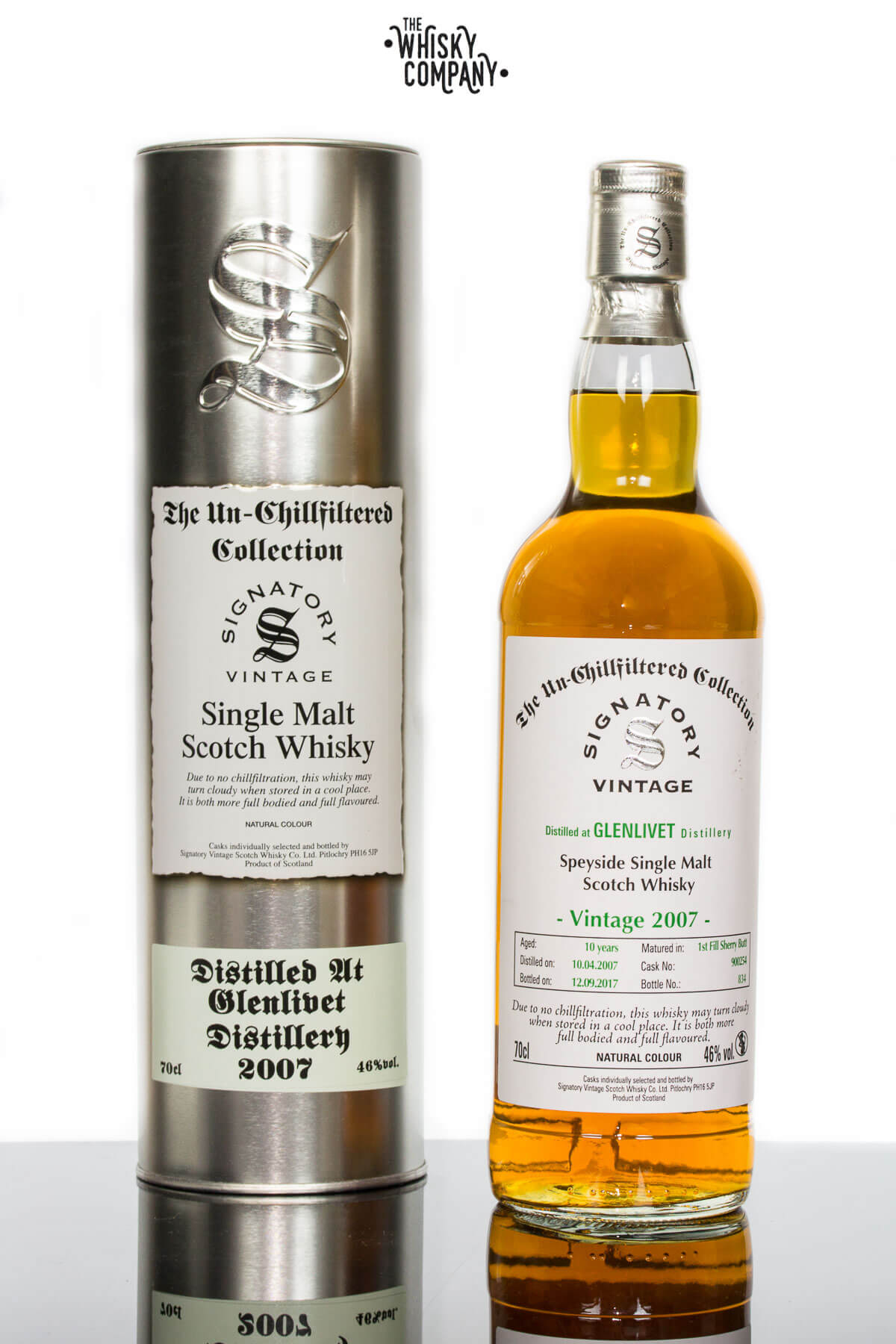 Glenlivet 2007 Aged 10 Years Single Malt Scotch Whisky – Signatory Vintage (700ml)