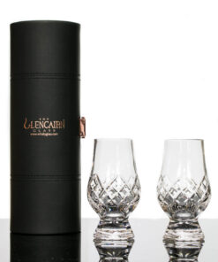 Glencairn Cut Crystal “Hatch” Two Whisky Tasting Glasses In Travel Case